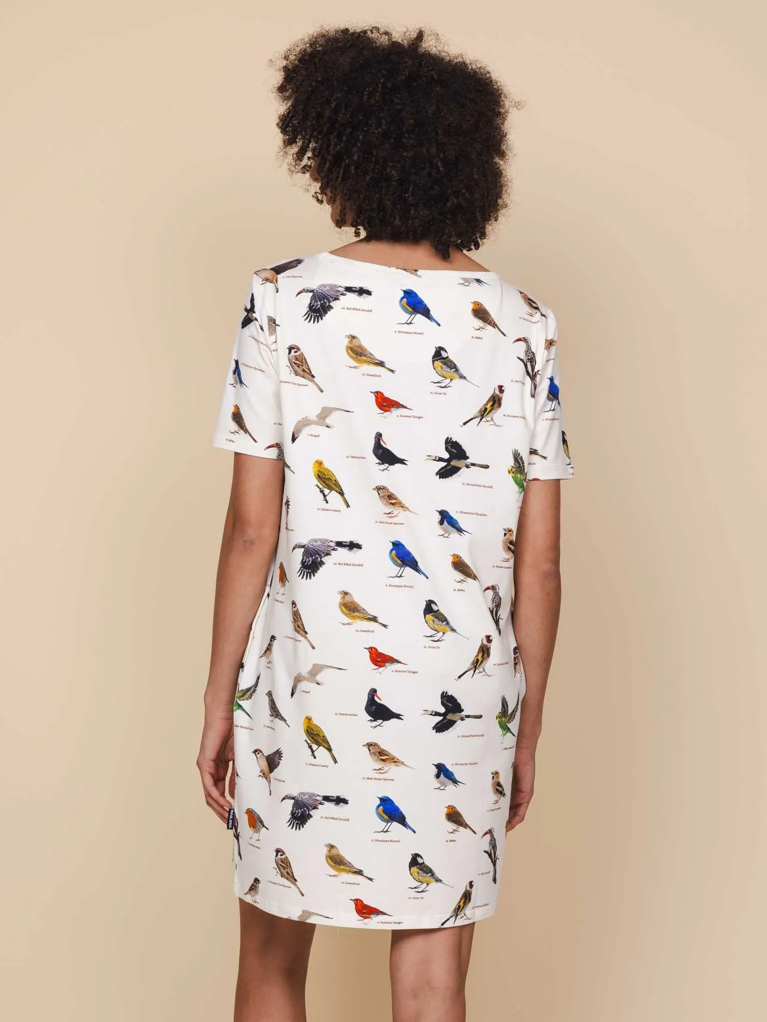 Bird Watching T-shirt Dress Dames