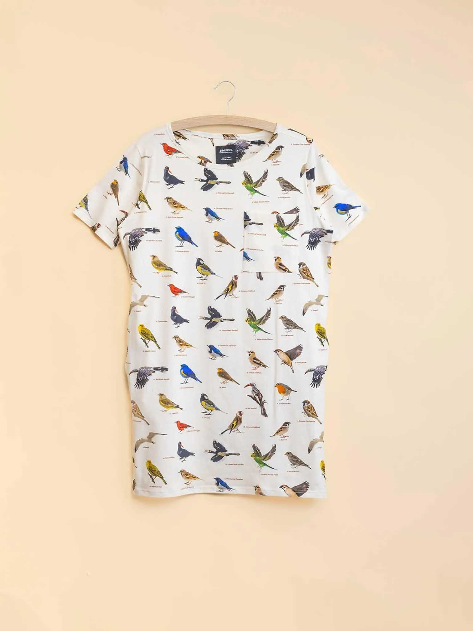 Bird Watching T-shirt Dress Dames