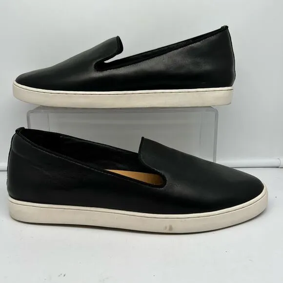 Birdies Shoes Womens 11 The Swift Loafer Black Leather Slip On Flats Sneaker