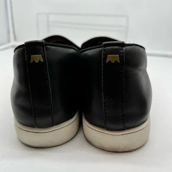Birdies Shoes Womens 11 The Swift Loafer Black Leather Slip On Flats Sneaker