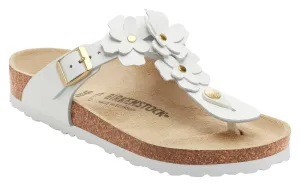 Birkenstock Gizeh Flowers White Leather