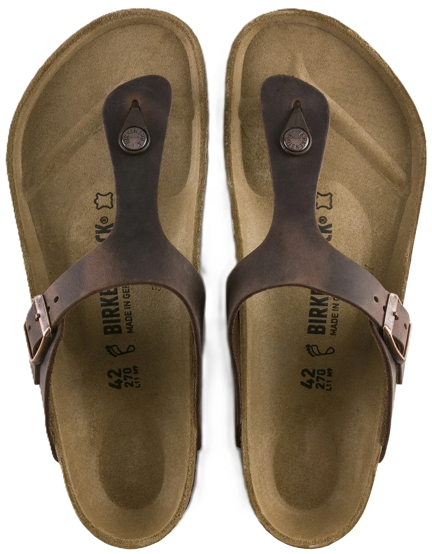 Birkenstock Gizeh Sandals - Habana Oiled Leather | Comfortable Cork Footbed