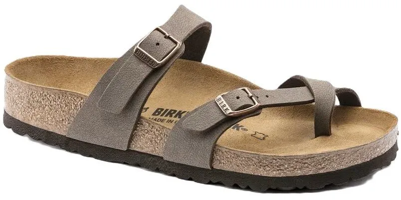 Birkenstock Mayari Sandals - Mocha Birkibuc | Comfortable Cork Footbed