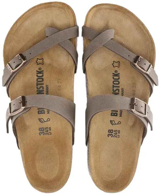 Birkenstock Mayari Sandals - Mocha Birkibuc | Comfortable Cork Footbed