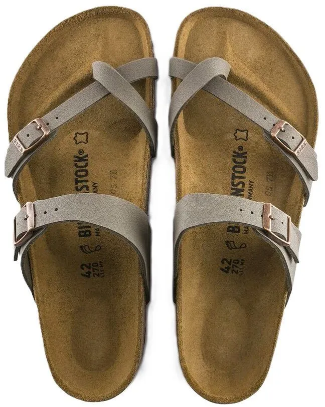 Birkenstock Mayari Sandals - Stone Birkibuk | Comfortable Cork Footbed