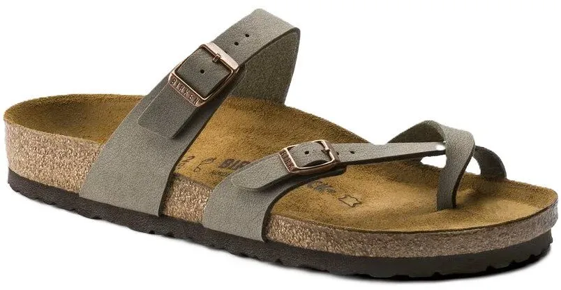 Birkenstock Mayari Sandals - Stone Birkibuk | Comfortable Cork Footbed