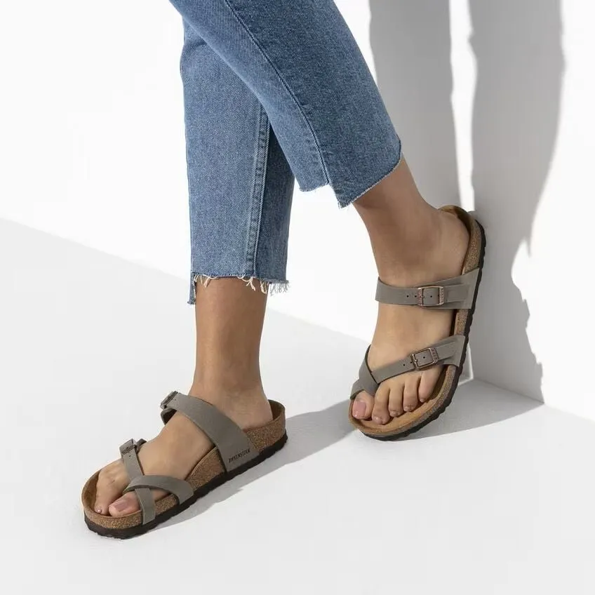 Birkenstock Mayari Sandals - Stone Birkibuk | Comfortable Cork Footbed