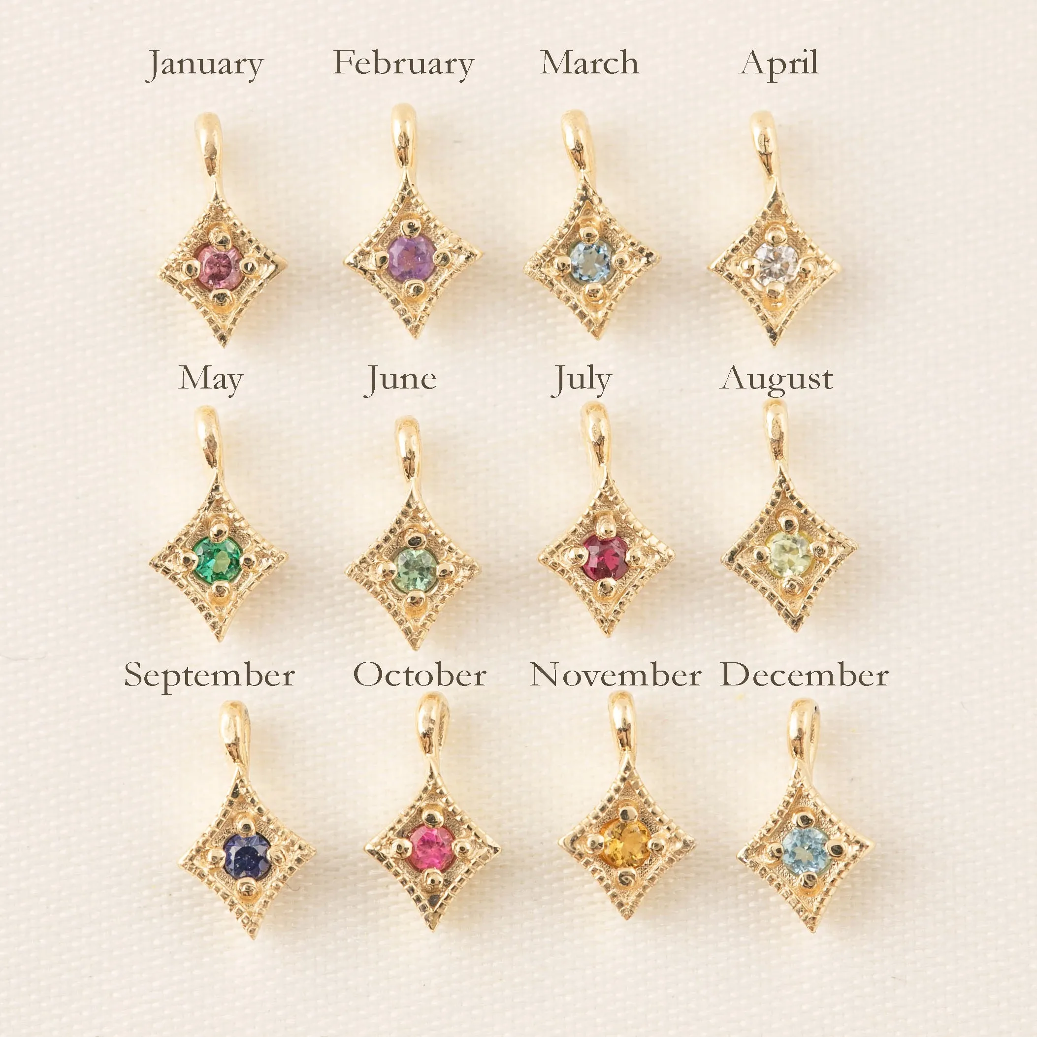 Birthstone Star Charm (add-ons)