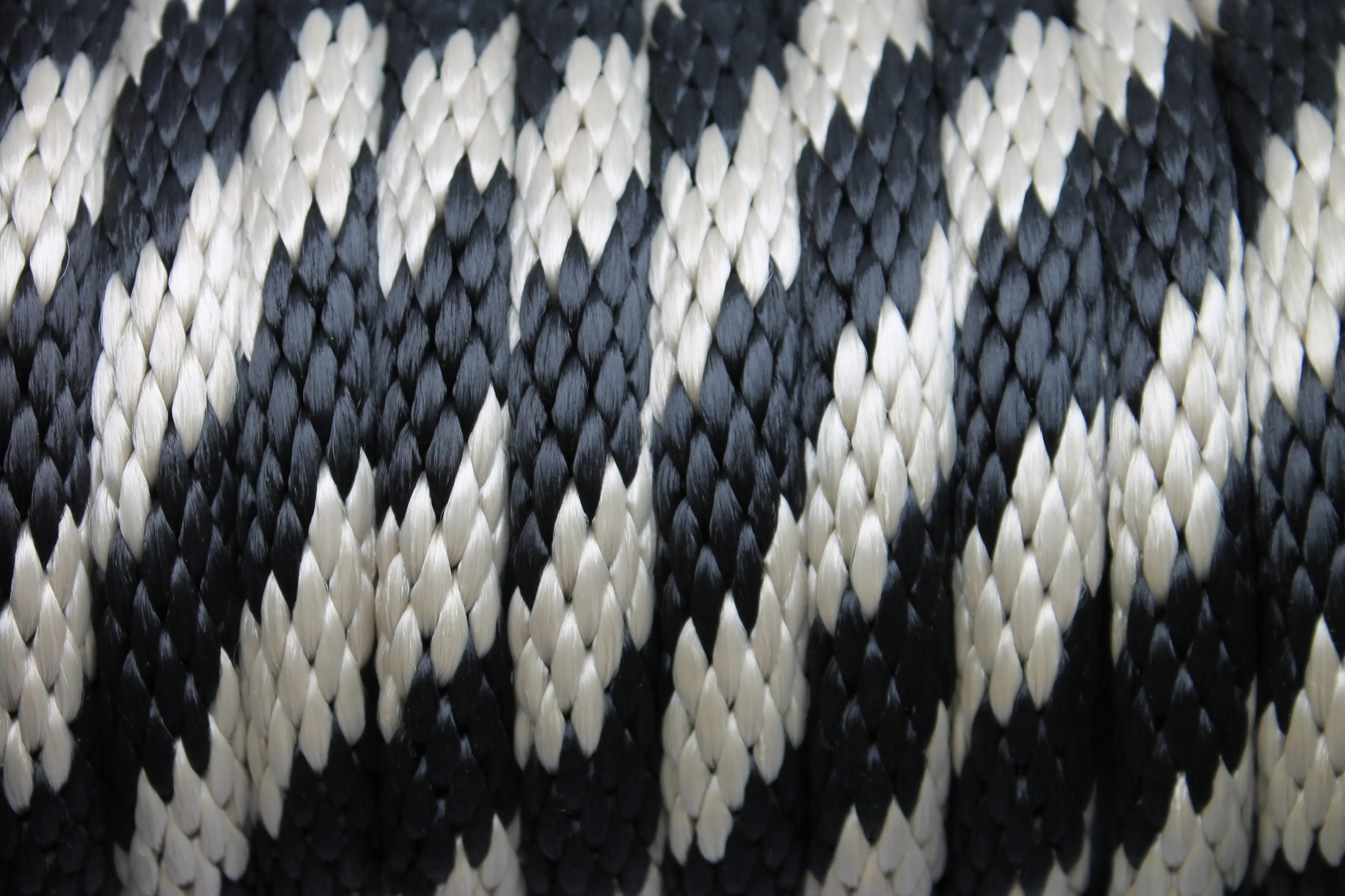 Black and Tan Solid Braided Multifilament Polypropylene Rope