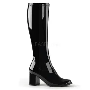 Black - Patent Stretch GoGo Boot