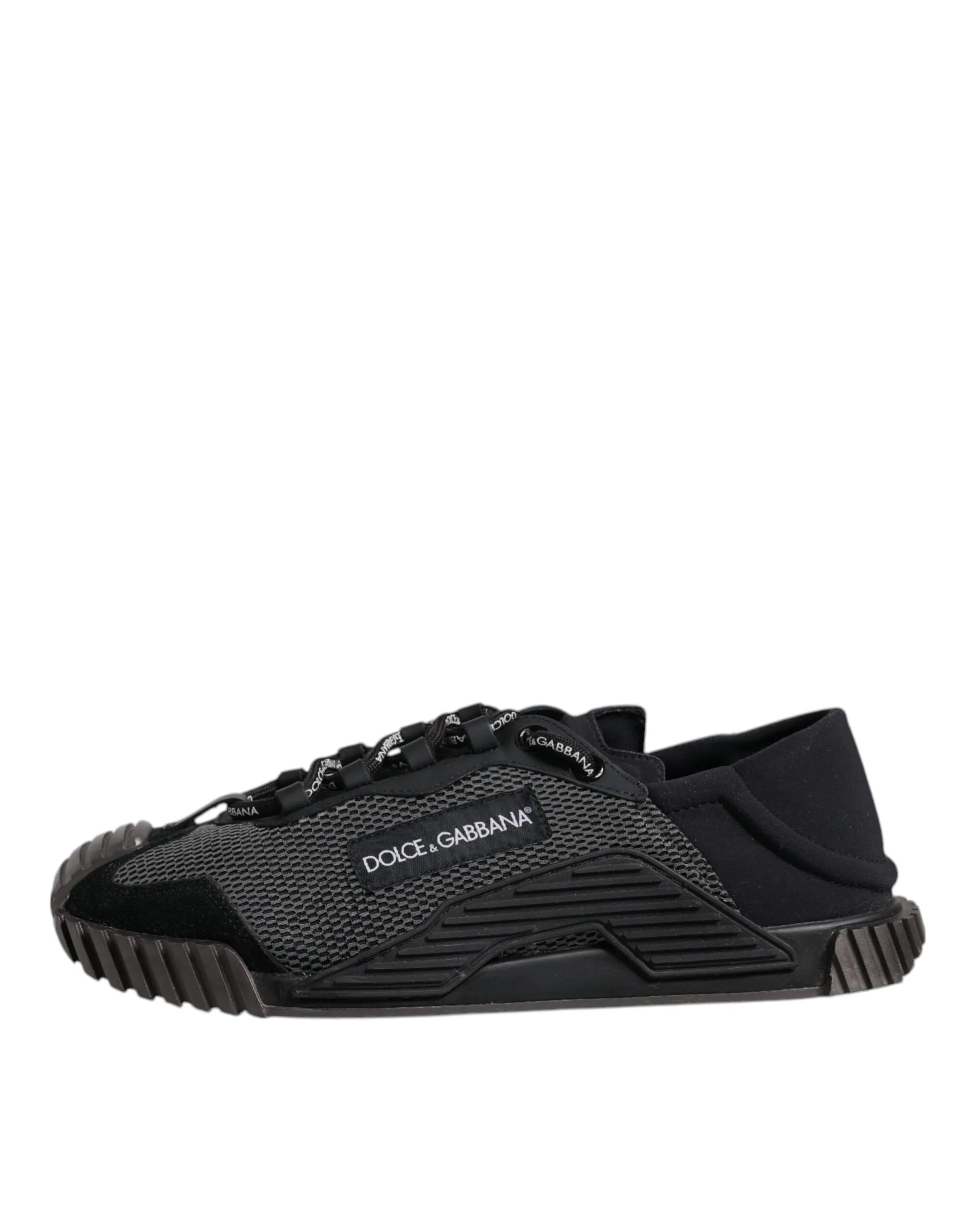 Black Silver Logo Low Top Men Sneakers Shoes
