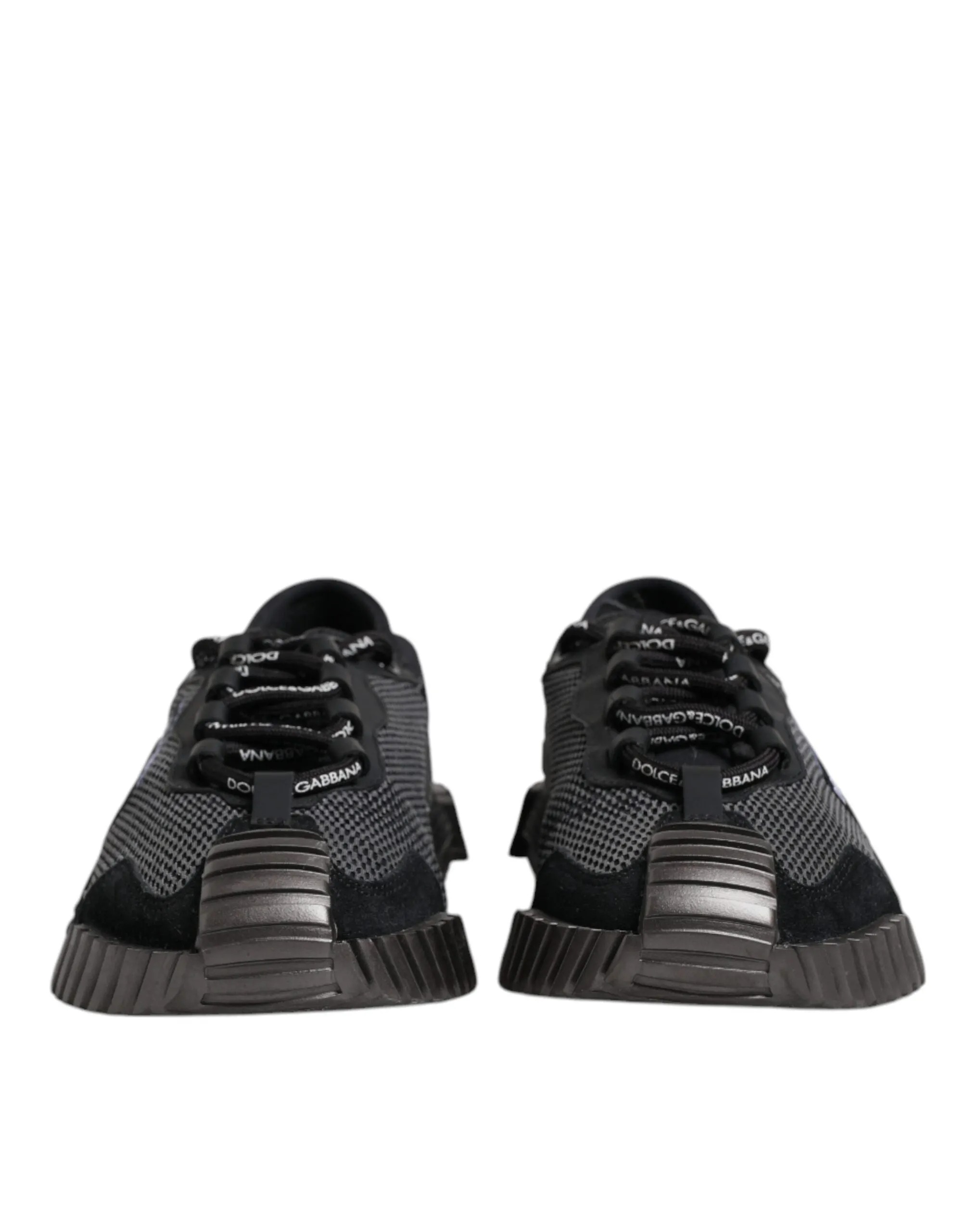 Black Silver Logo Low Top Men Sneakers Shoes
