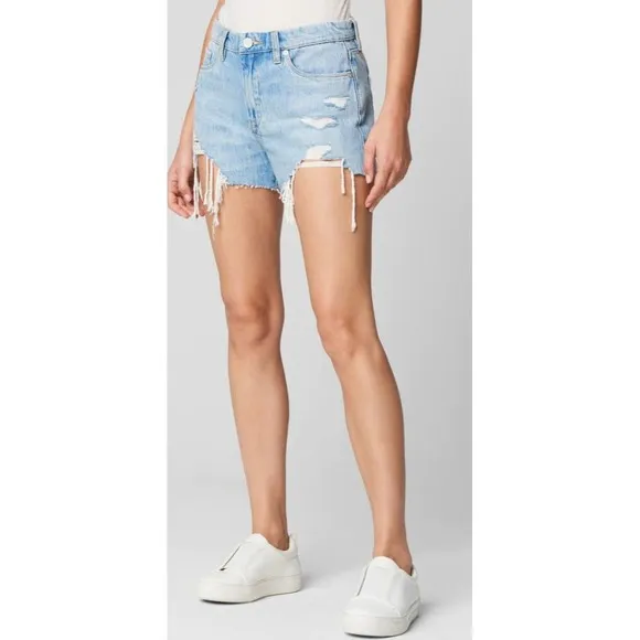 Blank NYC The Barrow  Wildflower High Rise Cut Off Frayed Shorts Size 28 NWT0136