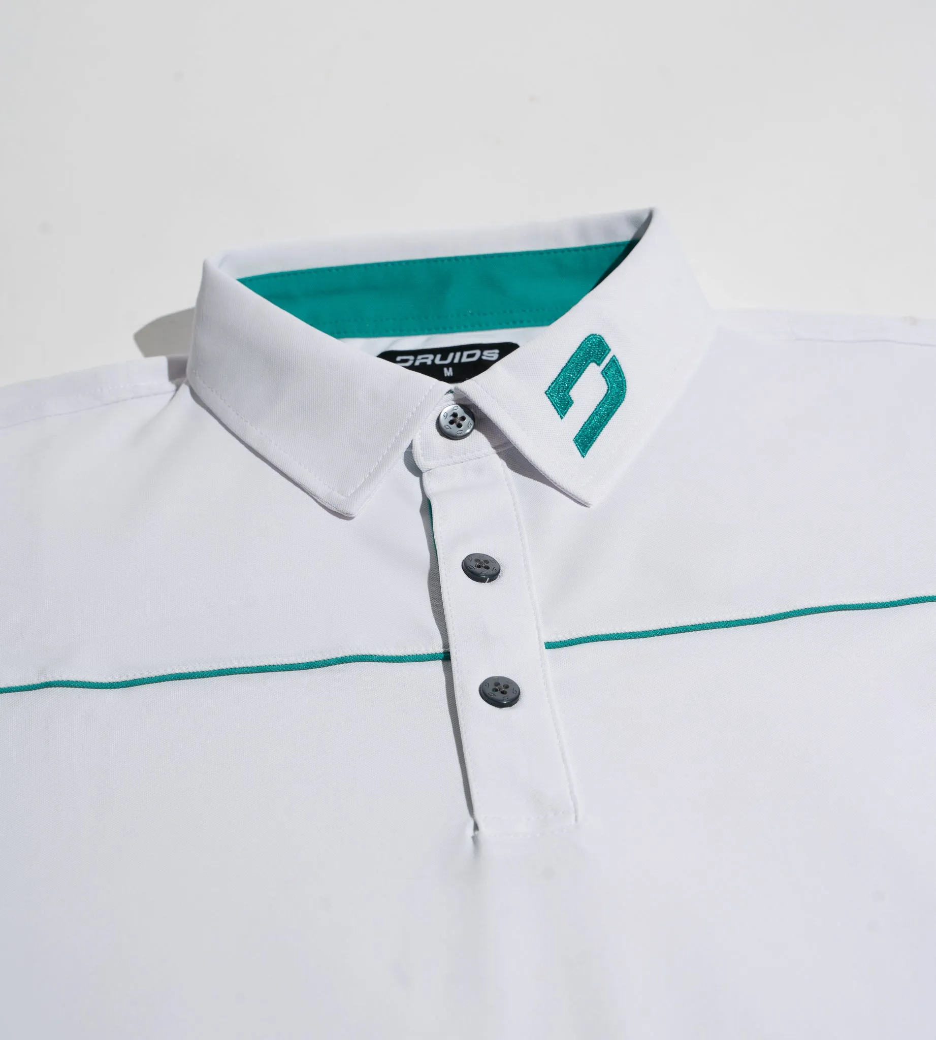 BLOCK PIQUE POLO - WHITE