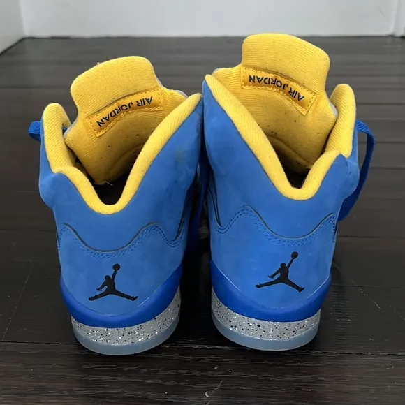 Blue/Yellow Air Jordan Youth Sneakers