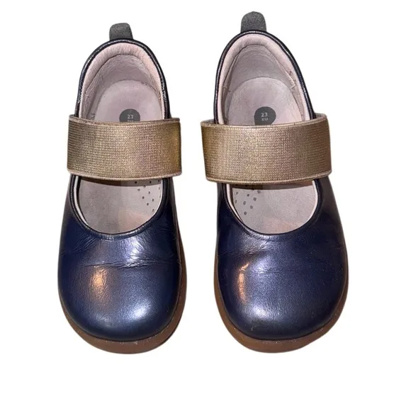 BOBUX delight navy mary Jane baby first walkers girl’s shoes size 23 7