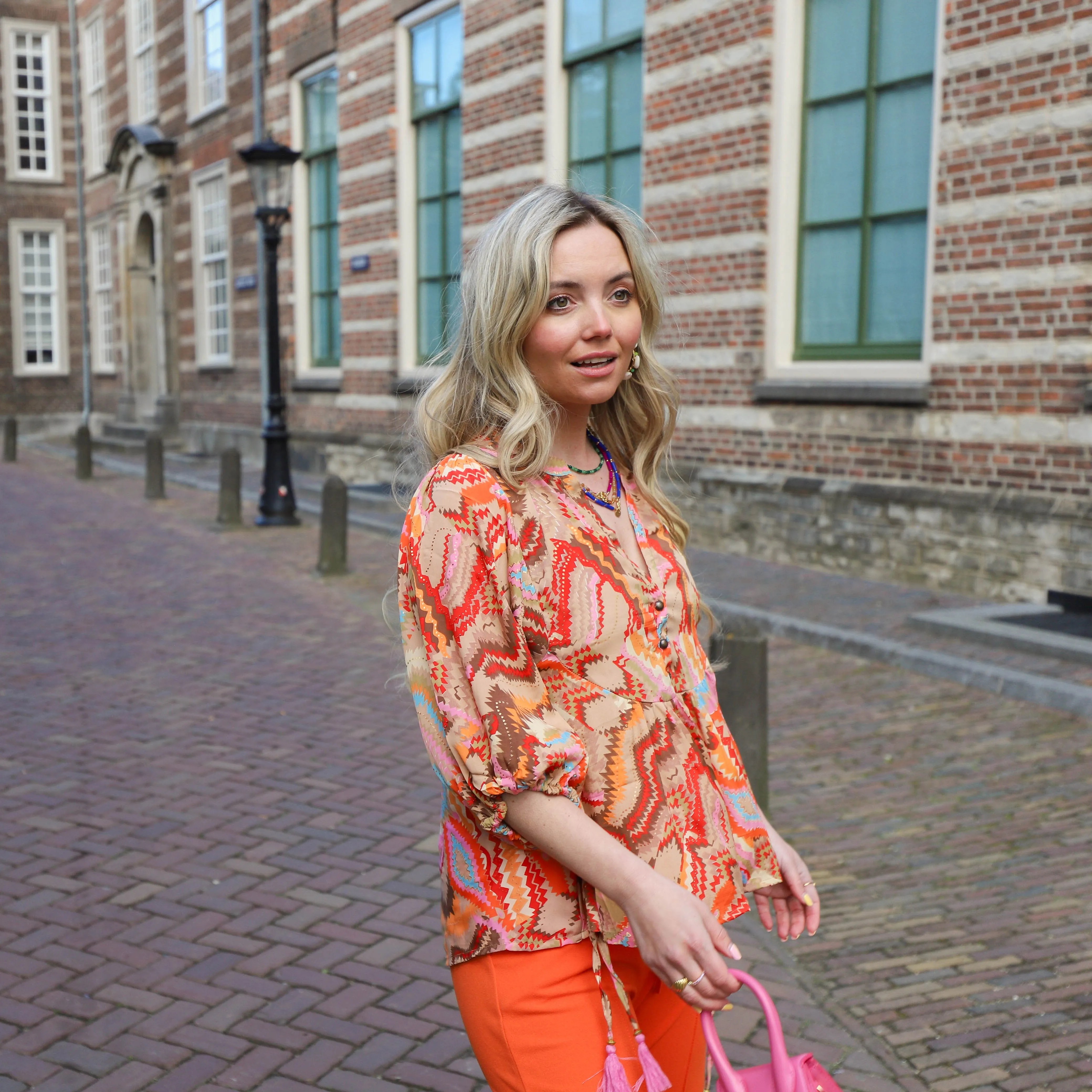 Boho print blouse