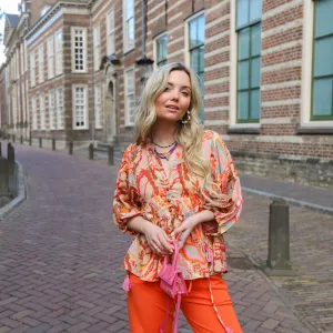 Boho print blouse
