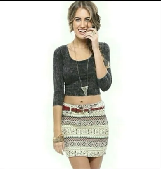 BohoTribal Skirt|Mini Yellow Skirt|Aztec Skirt