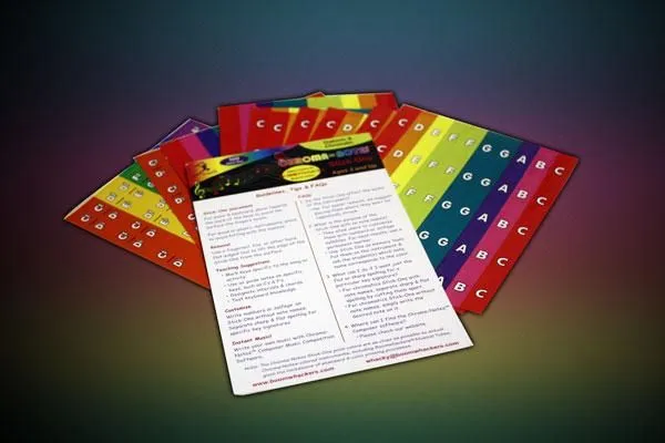 Boomwhackers Chroma Notes Stick-Ons nuottitarrat