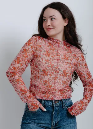 Bridget Floral Mesh Top