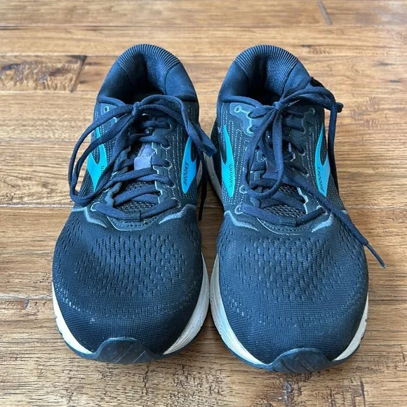 Brooks Ariel 20 Cushioned Running Shoes Black Ebony Blue Women's Size 10.5