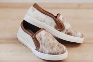 Brown Cowhide Sneakers