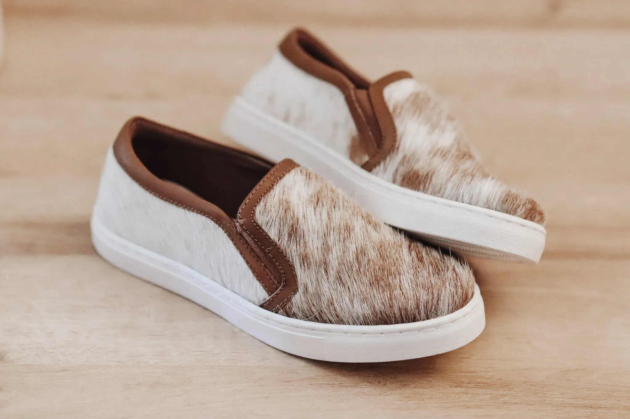 Brown Cowhide Sneakers