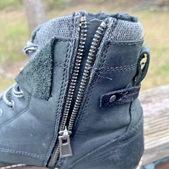 BUCKLE OUTPOST MAKERS BLACK LEATHER EVERET BOOTS SIZE 10.5