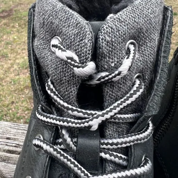 BUCKLE OUTPOST MAKERS BLACK LEATHER EVERET BOOTS SIZE 10.5