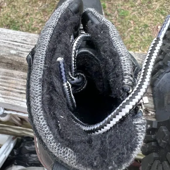 BUCKLE OUTPOST MAKERS BLACK LEATHER EVERET BOOTS SIZE 10.5