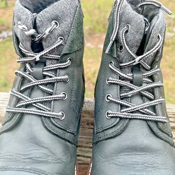 BUCKLE OUTPOST MAKERS BLACK LEATHER EVERET BOOTS SIZE 10.5