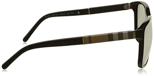BURBERRY BE4181 3001/87 Black BE4181 Square Sunglasses Lens Category 3 Size 58m