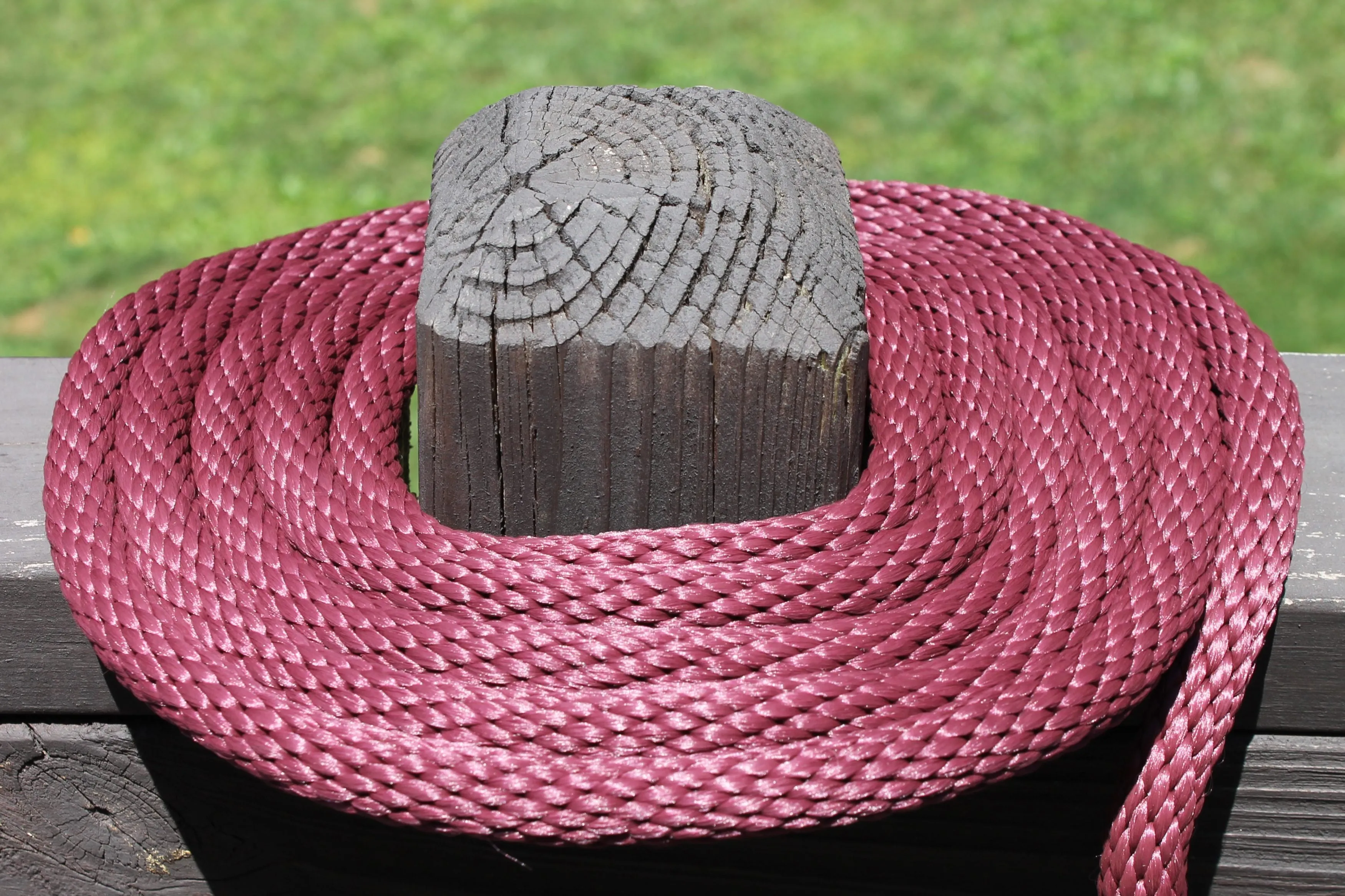 Burgundy Solid Braided Multifilament Polypropylene Rope