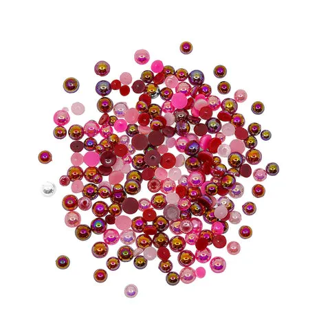 Buttons Galore & More - Shaker Embellishments - Half Pearlz - Love Story / HPZ216