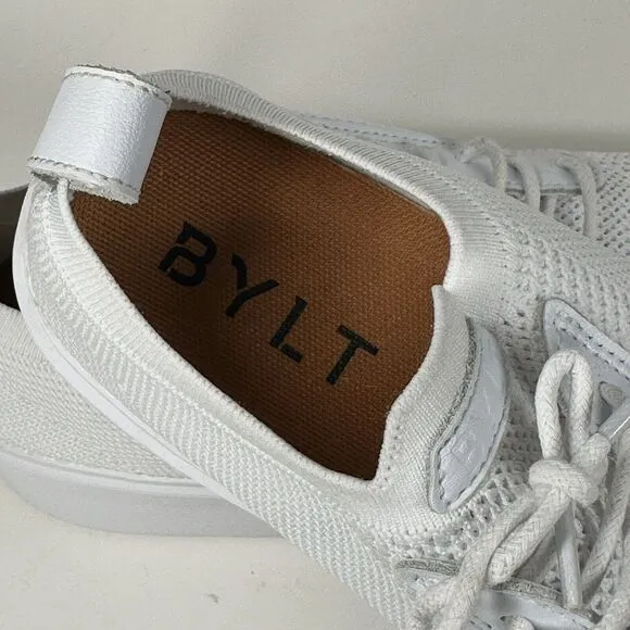 BYLT Shoes Mens Size 10 Lido Knit White Sneakers Casual Classic