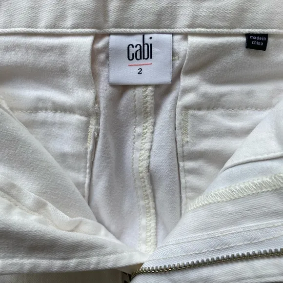 Cabi White Lido Crop White Women's Pants #5690 Size 2