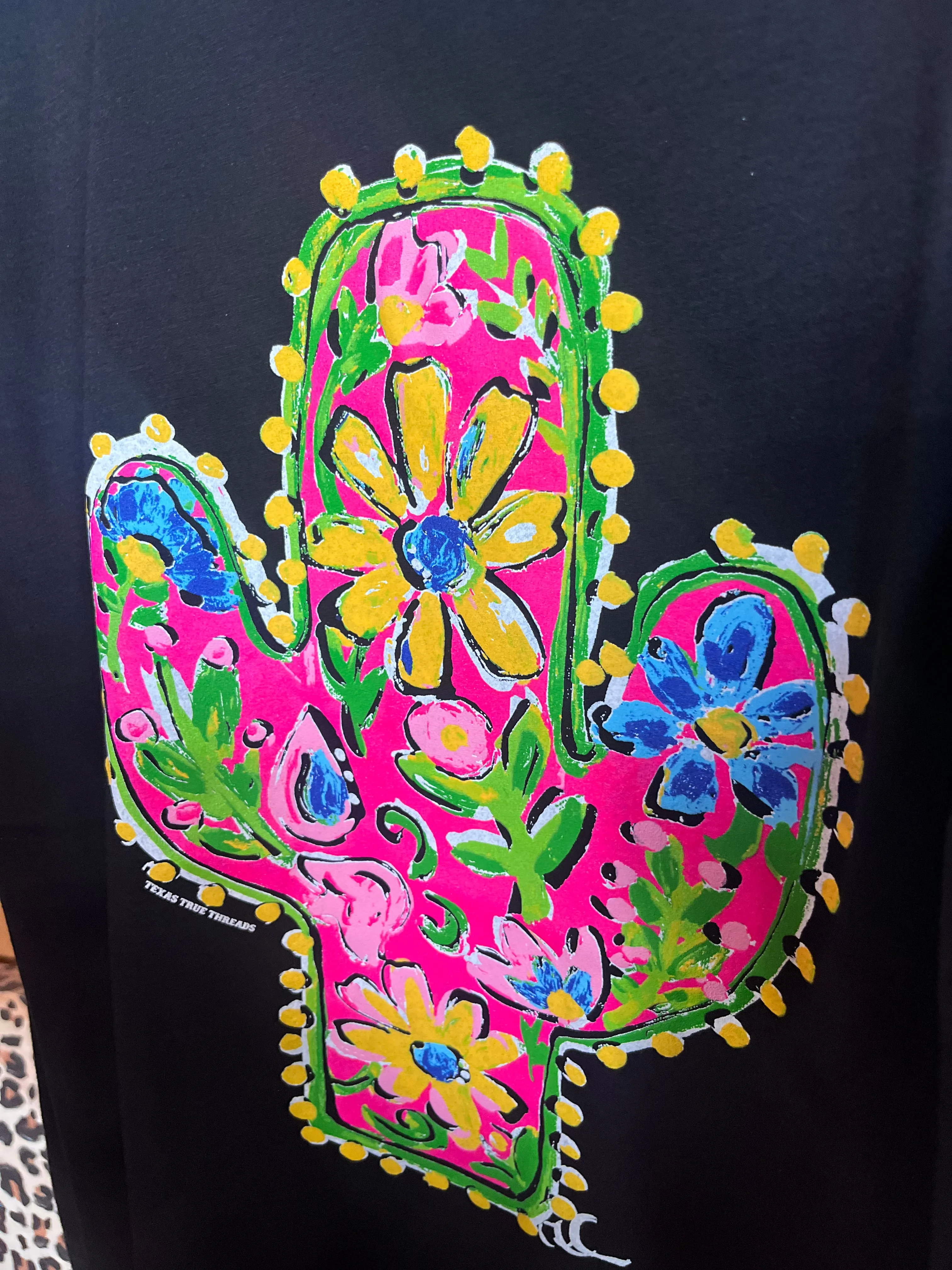 Callie Ann Stelter Pink Floral Cactus Tee