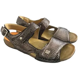 CALZAMEDI SPAIN Metallic Leather Orthopedic Comfort Sandals