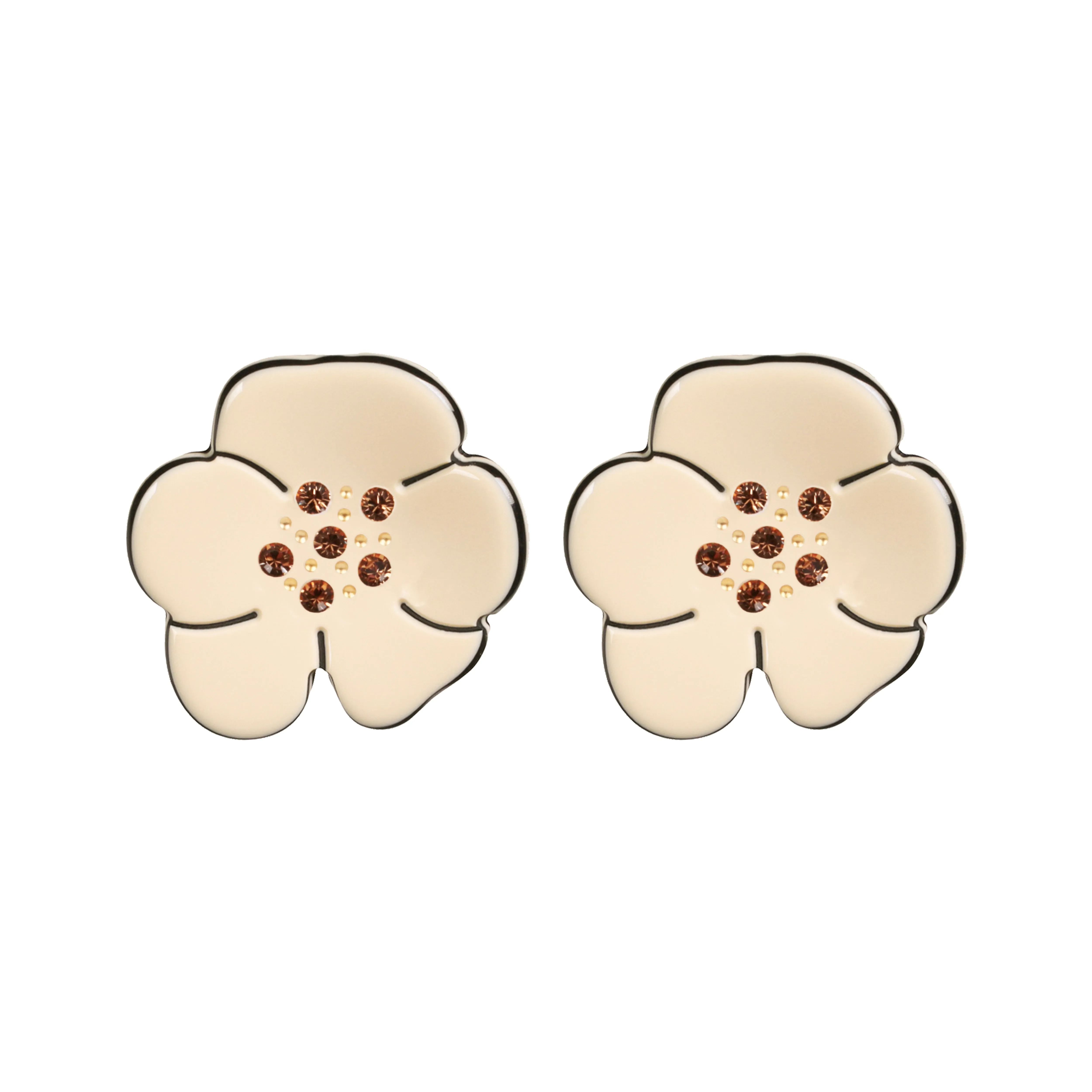 Camellia Crystal Ivory Earrings