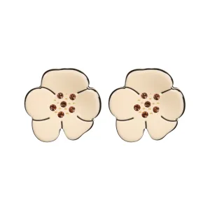 Camellia Crystal Ivory Earrings