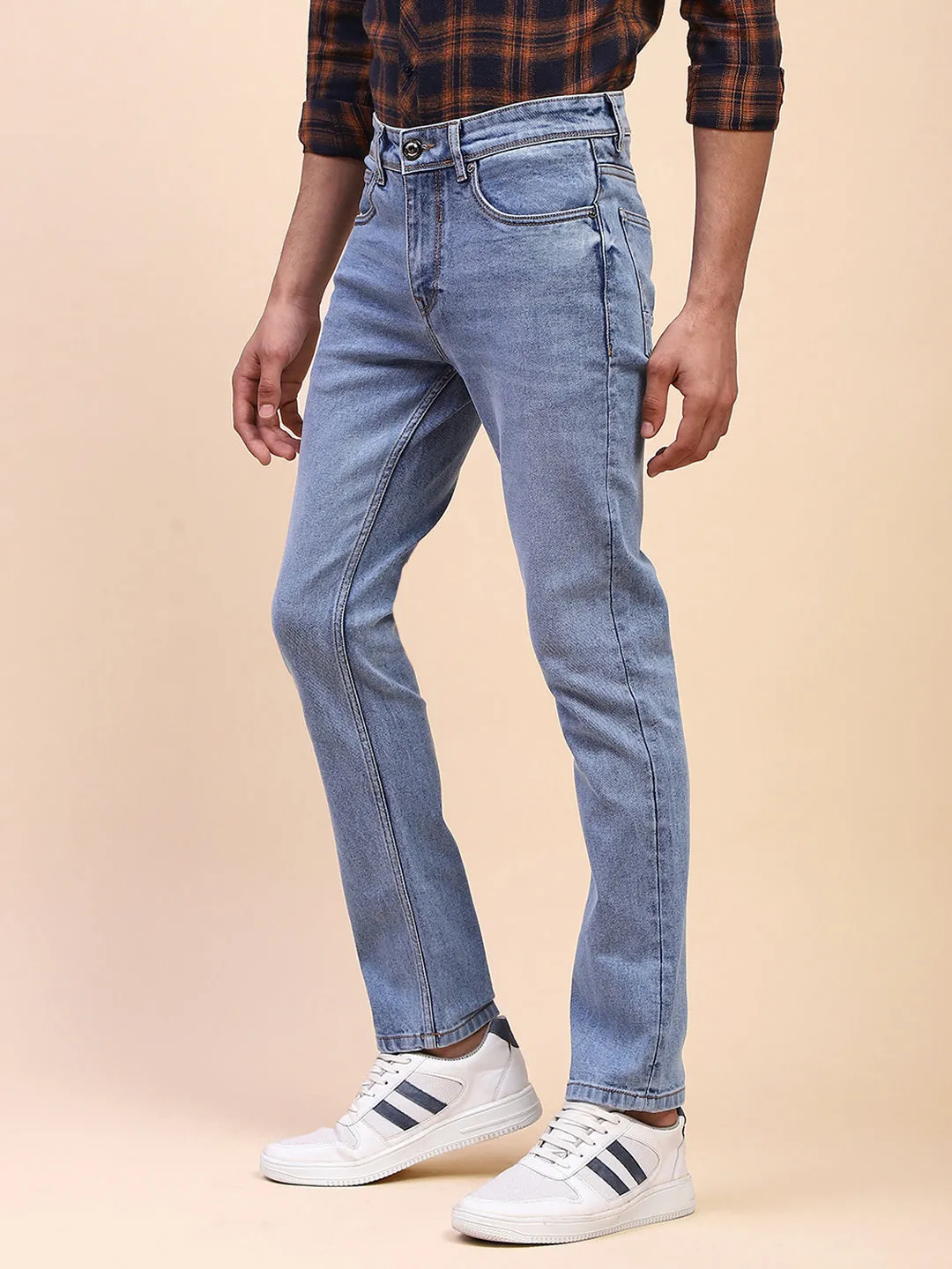Camla Barcelona Light Fade Whiskered Blue Cotton Denim
