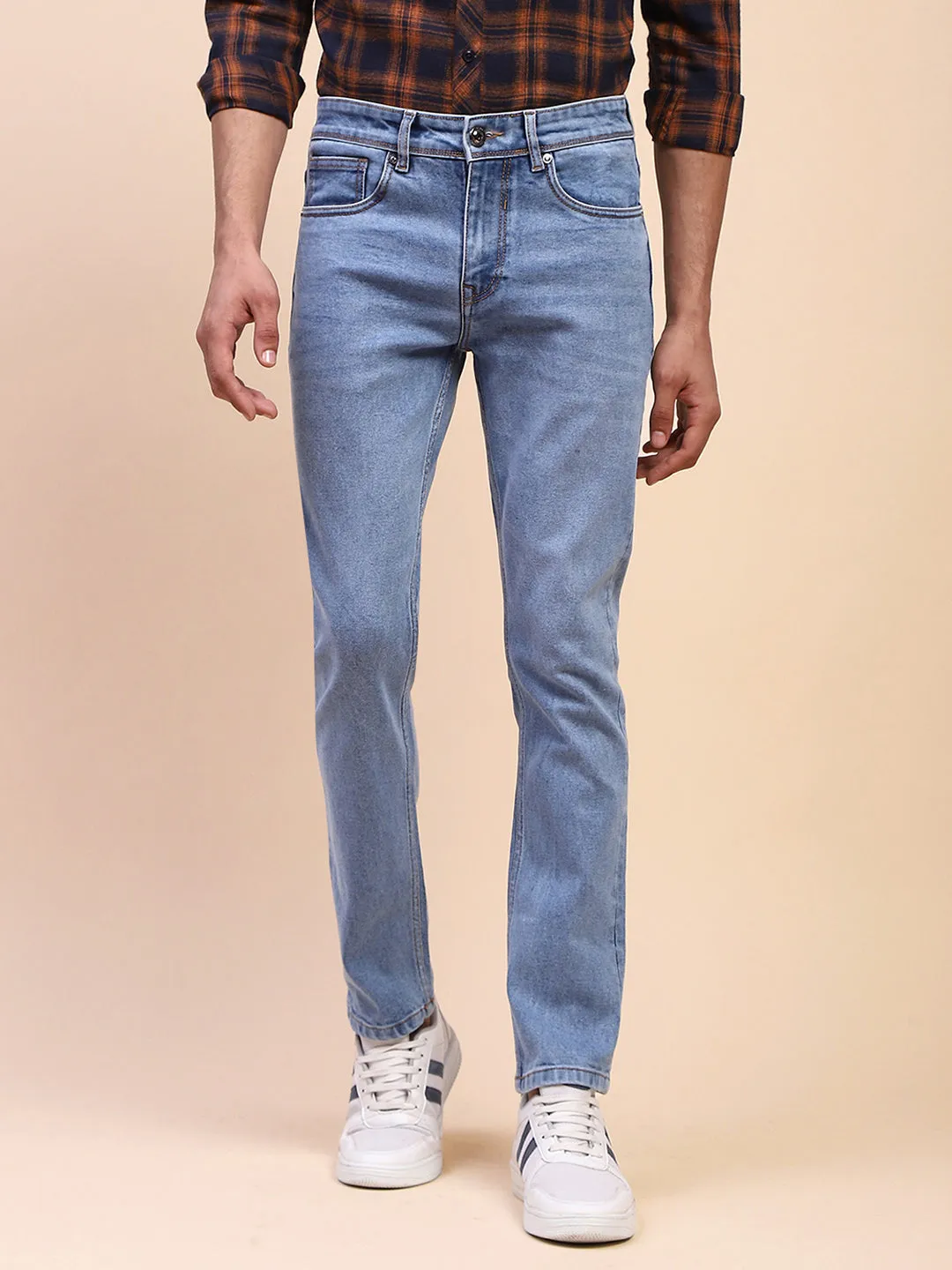 Camla Barcelona Light Fade Whiskered Blue Cotton Denim