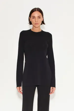 Canoga Long Sleeve Knit Top | Black