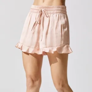 Carbon38 Satin Ruffle Short