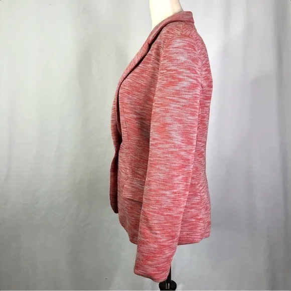 Cartonnier Anthropologie knit blazer pink space dye M
