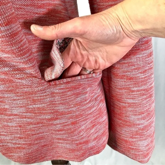 Cartonnier Anthropologie knit blazer pink space dye M