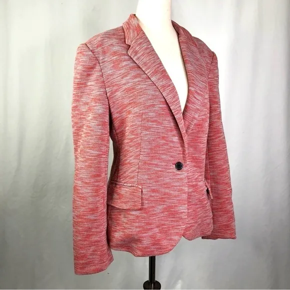 Cartonnier Anthropologie knit blazer pink space dye M