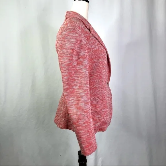 Cartonnier Anthropologie knit blazer pink space dye M