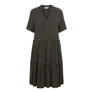 Casta polkadot jurk zwart